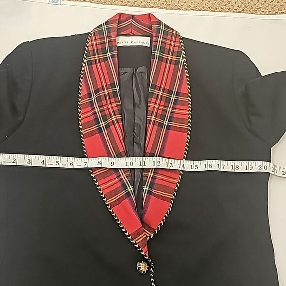 Patti Cappalli vintage plaid and black sweater blazer size small - Picture 6 of 16